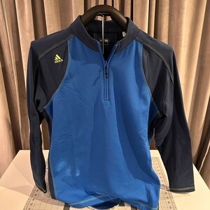 Adidas Black and Blue ClimaWarm 1/4 zip Pullover